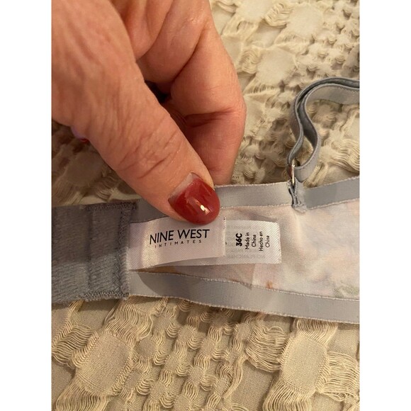 Nine West Bra Size 36C Underwire   Pink & Gray with Flowers Sexy Feminine - Picture 7 of 11